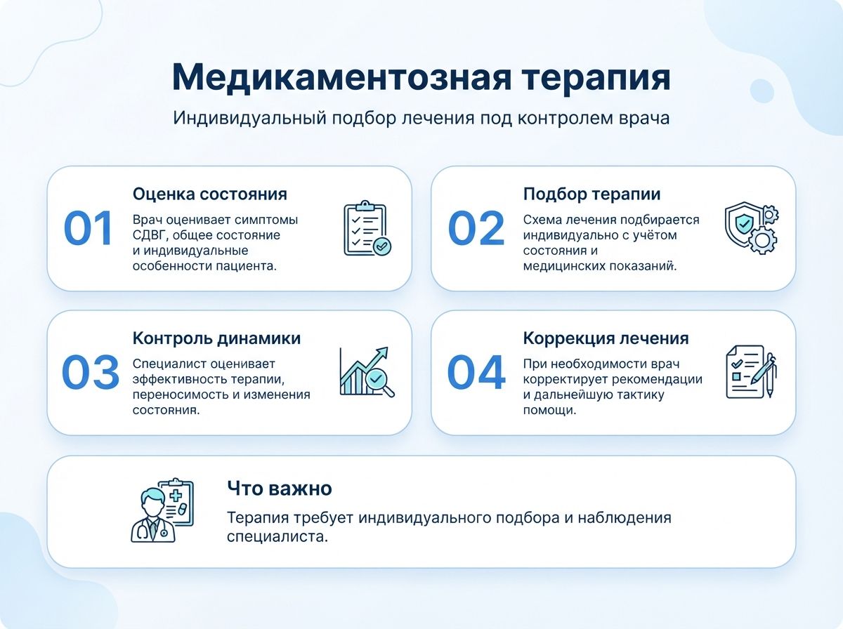 Лечение СДВГ в Кондрово у детей и взрослыхинфографика